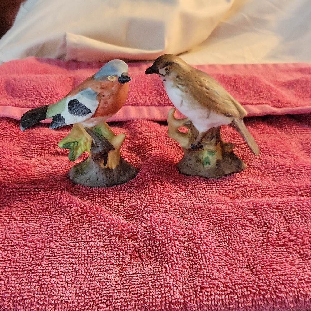 Bird Figures Vintage Colorful Ceramic Bird Figurines